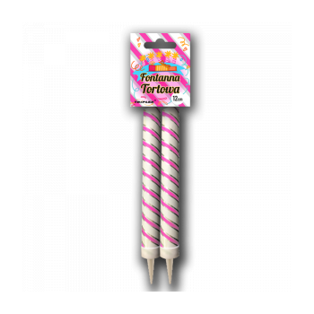 TXF558 -  FONTANNA TORTOWA 12CM 2SZT. RÓŻOWA